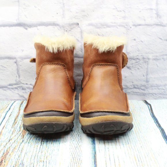 MERRELL Tremblant Pull On Polar Shearling Boots Oak Leather Size 5.5 - Picture 4 of 9